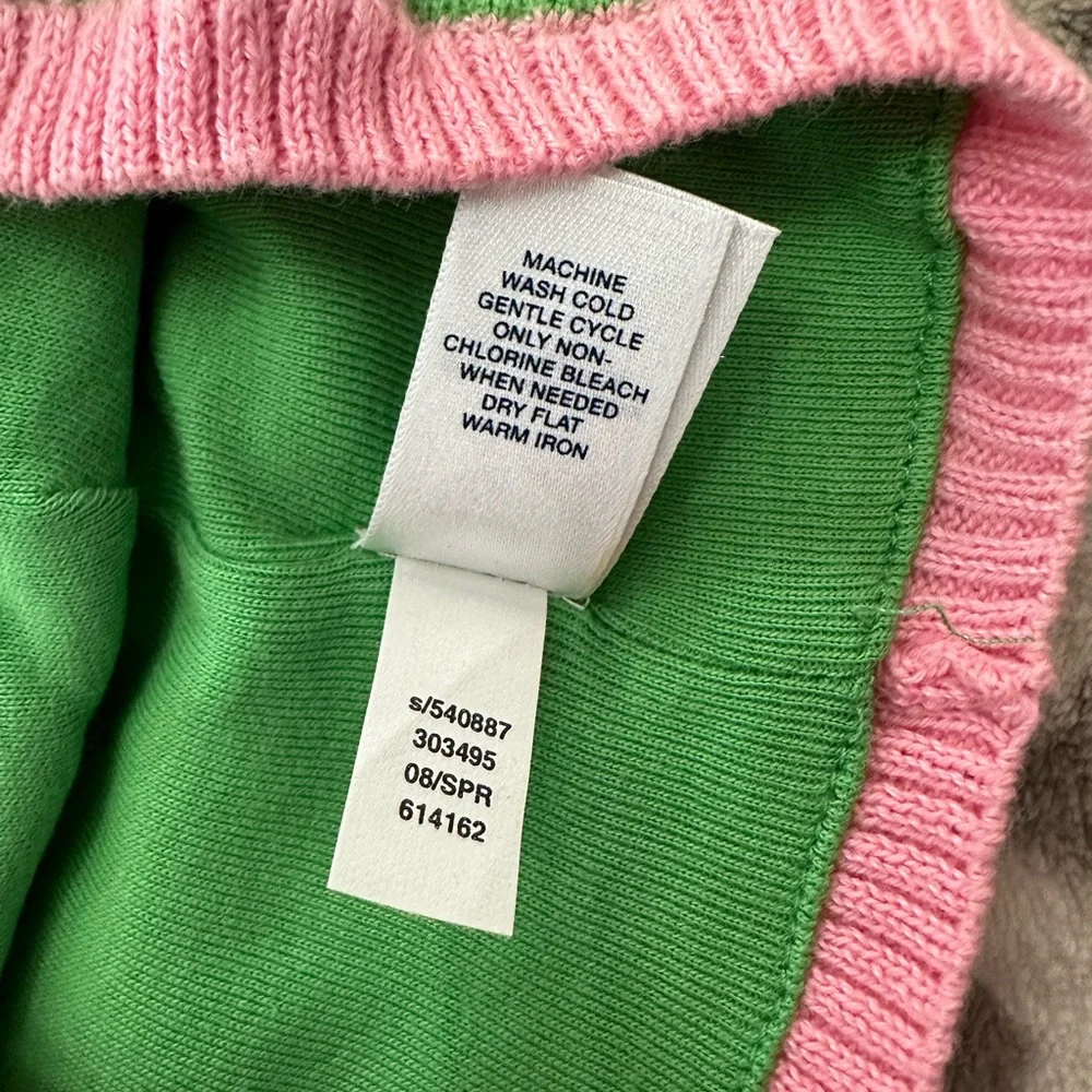 2008 babyGap  Lightweight Polka Dot Hat in Green White & Pink Size 18-24 months